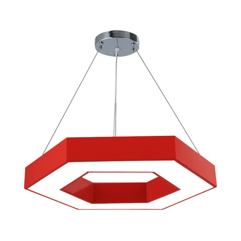 Contemporary LED Honeycomb Pendant Light - Green/Blue/Red in White/Warm/Natural Light