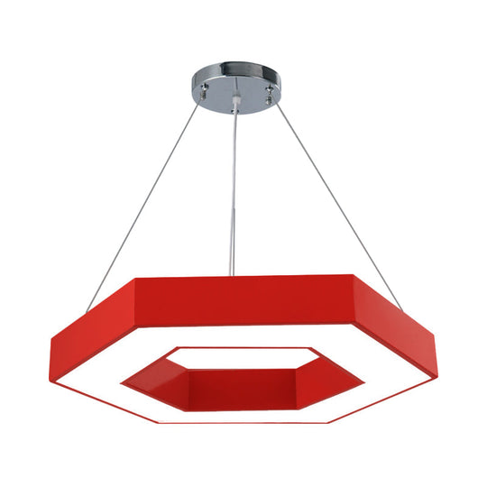 Contemporary LED Honeycomb Pendant Light - Green/Blue/Red in White/Warm/Natural Light