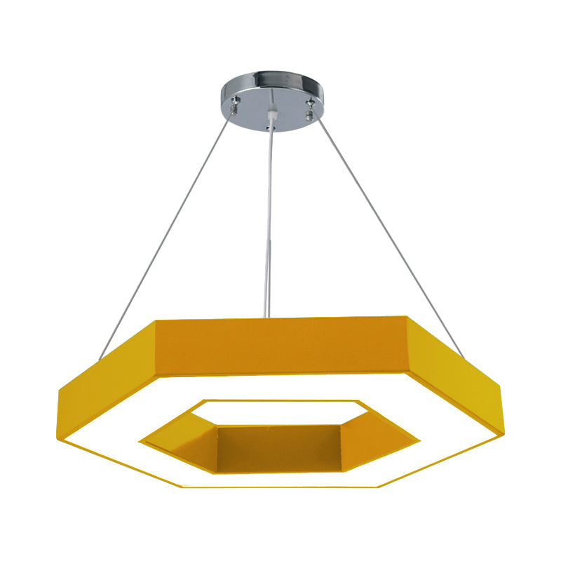 Contemporary LED Honeycomb Pendant Light - Green/Blue/Red in White/Warm/Natural Light