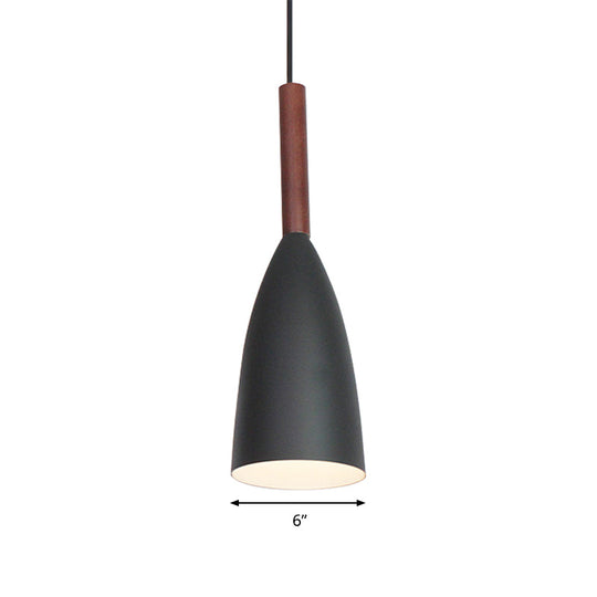 Modern Metallic Cone Pendant Lamp – Stylish Hanging Light for Restaurants