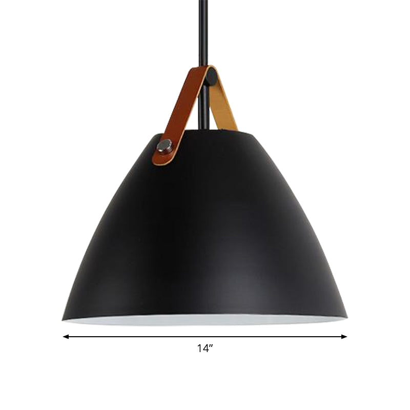 Nordic Curved Coolie Pendant Light - Sleek Aluminum Hanging Lamp in Chic Black/Blue/Grey/Pink/White for Dining Room