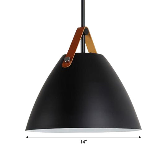 Nordic Curved Coolie Pendant Light - Sleek Aluminum Hanging Lamp in Chic Black/Blue/Grey/Pink/White for Dining Room