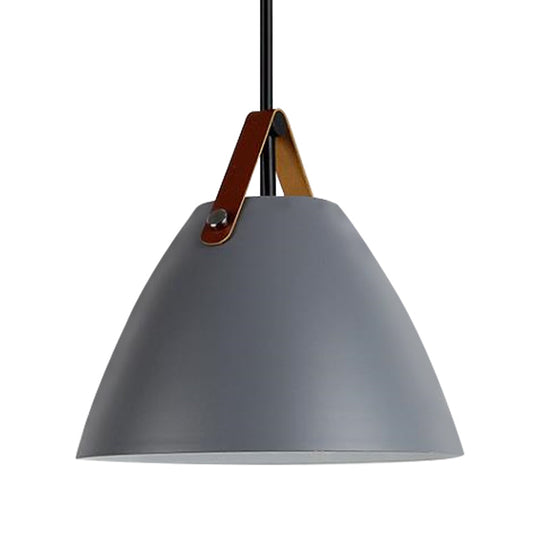 Nordic Curved Coolie Pendant Light - Sleek Aluminum Hanging Lamp in Chic Black/Blue/Grey/Pink/White for Dining Room