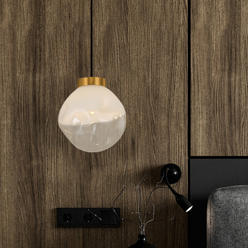 Modern Glass Irregular Pendant Lighting for Kitchen and Dining Room - White