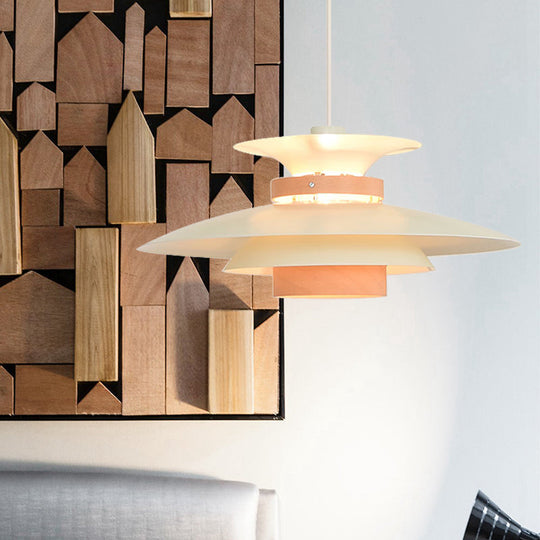 Bookstore UFO Pendant Light: Creative Metal Hanging Light with Adjustable Cord