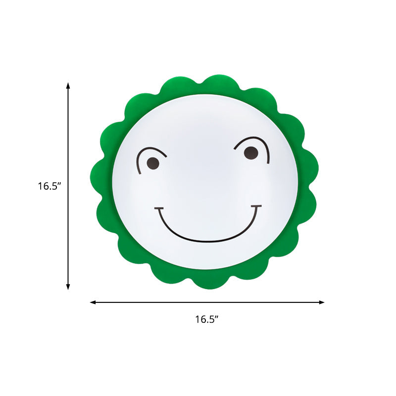 Modern Sun Ceiling Mount Light - Acrylic Flush Light for Kindergarten and Baby Bedrooms