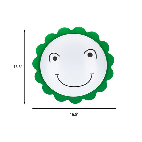 Modern Sun Ceiling Mount Light - Acrylic Flush Light for Kindergarten and Baby Bedrooms