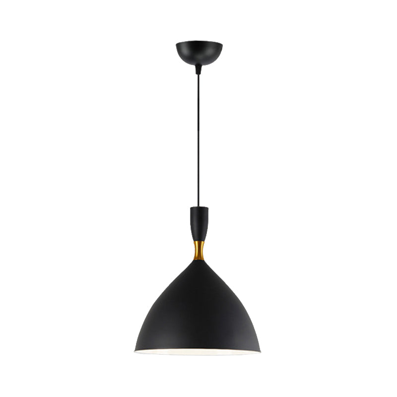 Contemporary Aluminum Funnel Suspension Pendant Lamp - Fits Study Room or Cafe - 6.5/10 Inch Wide, 1 Light