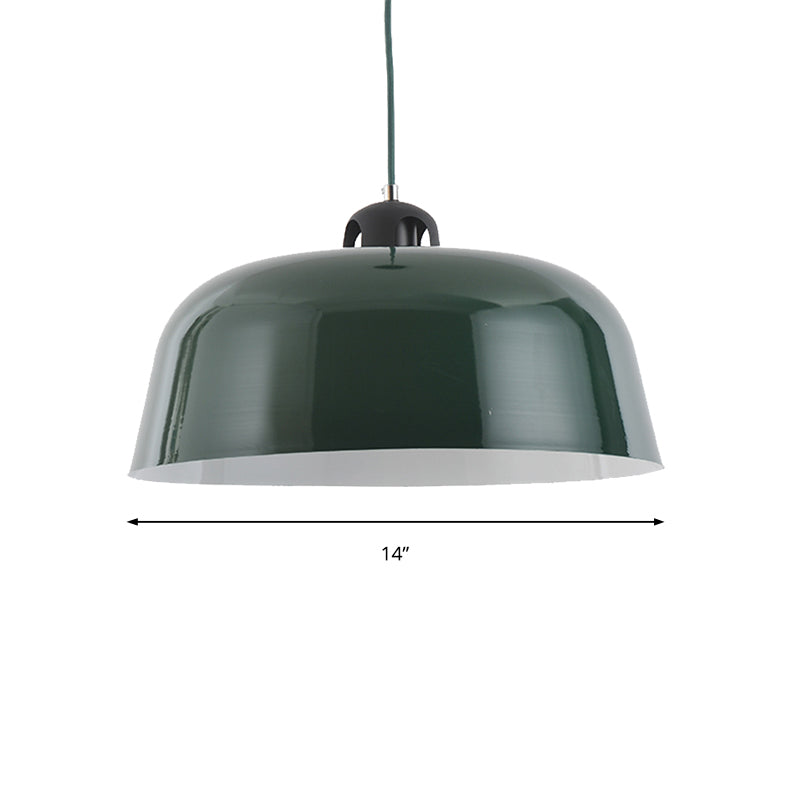Barn Shaped Macaron Hanging Pendant Light - Metal Ceiling Lamp in Blue/Green/Yellow/Pink - Ideal for Nursing Room or Bathroom