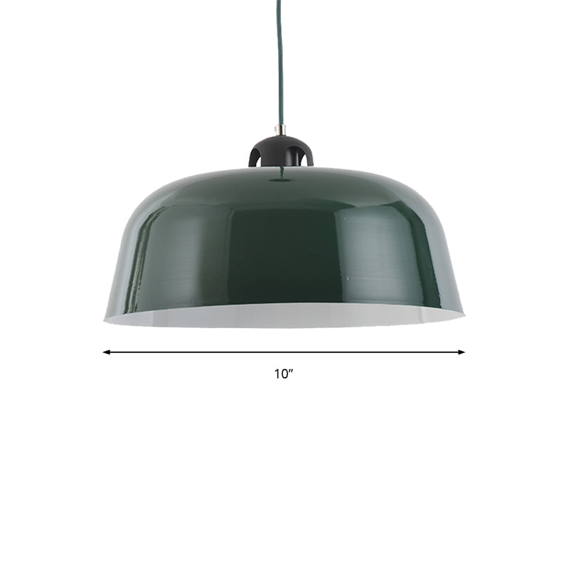 Barn Shaped Macaron Hanging Pendant Light - Metal Ceiling Lamp in Blue/Green/Yellow/Pink - Ideal for Nursing Room or Bathroom