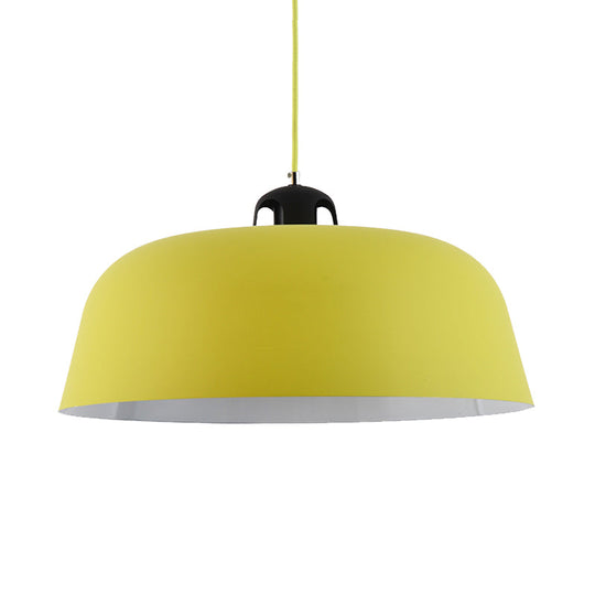 Barn Shaped Macaron Hanging Pendant Light - Metal Ceiling Lamp in Blue/Green/Yellow/Pink - Ideal for Nursing Room or Bathroom