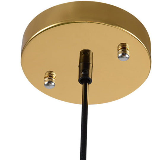 Gold Globe Pendant Light With Wire Frame And Milk Glass For Dining Room