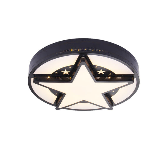 Children's Bedroom Starry Sky Flush Mount Ceiling Light