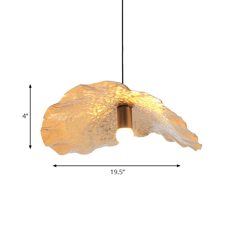 Modern Gold Metal Lotus Leaf Pendant Light For Kitchen And Study Room