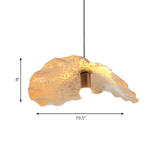 Modern Gold Metal Lotus Leaf Pendant Light For Kitchen And Study Room