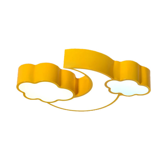 Modern Moon and Cloud Ceiling Light: Stylish Metal Acrylic Lamp for Kitchen