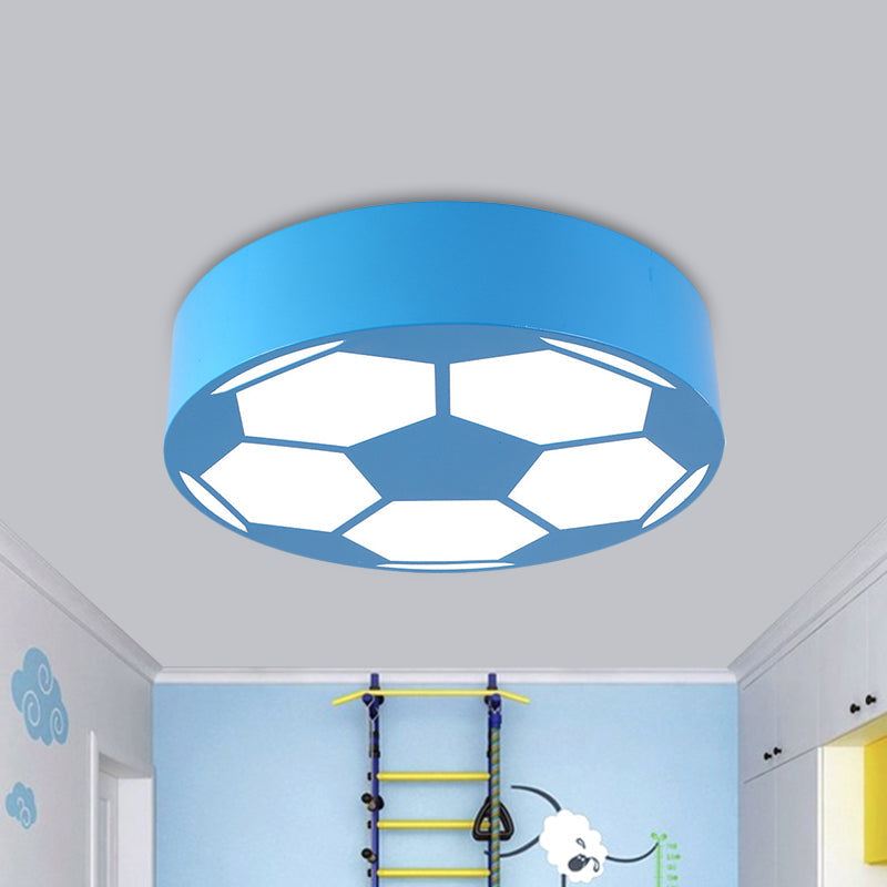 Colorful Football Flushmount Children's LED Ceiling Light with Acrylic Shade