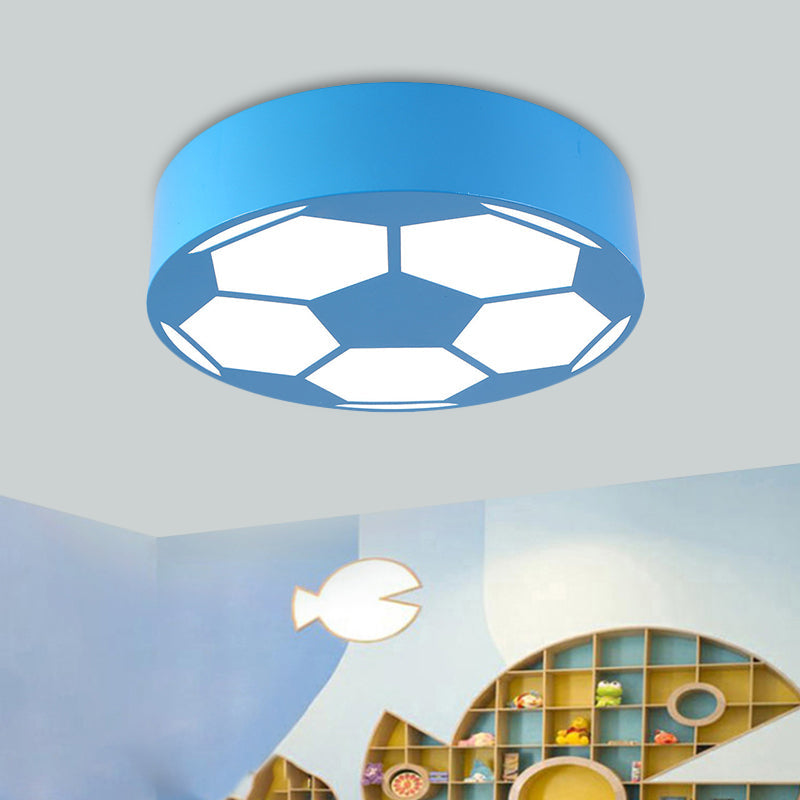 Colorful Football Flushmount Children's LED Ceiling Light with Acrylic Shade