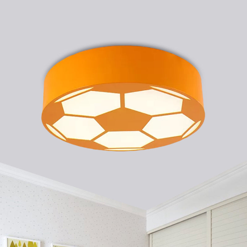 Colorful Football Flushmount Children's LED Ceiling Light with Acrylic Shade