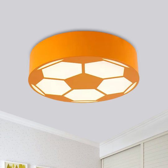 Colorful Football Flushmount Children's LED Ceiling Light with Acrylic Shade