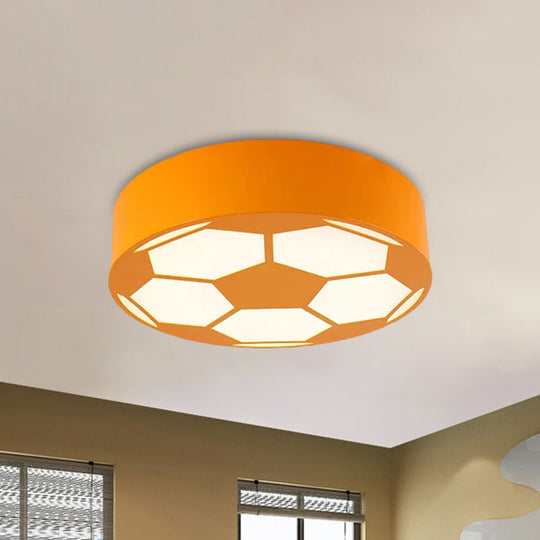 Colorful Football Flushmount Children's LED Ceiling Light with Acrylic Shade