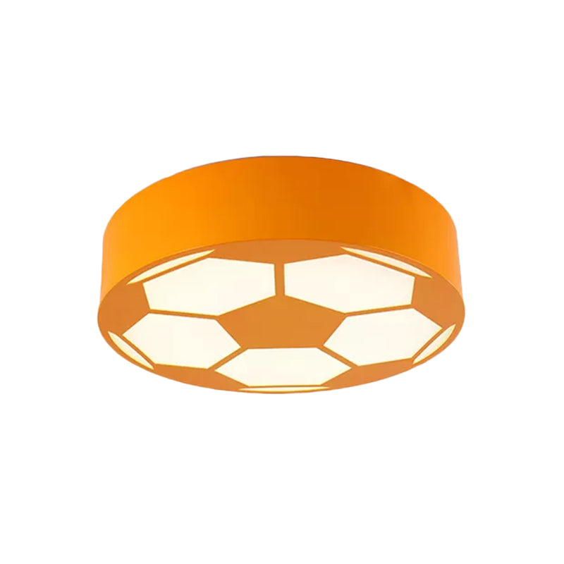Colorful Football Flushmount Children's LED Ceiling Light with Acrylic Shade