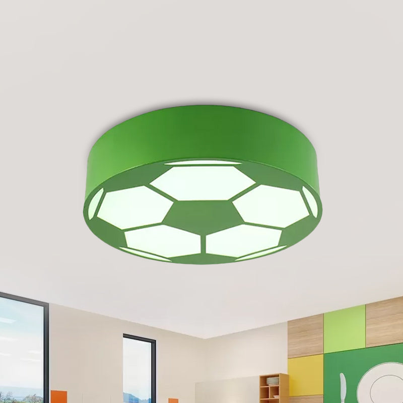 Colorful Football Flushmount Children's LED Ceiling Light with Acrylic Shade