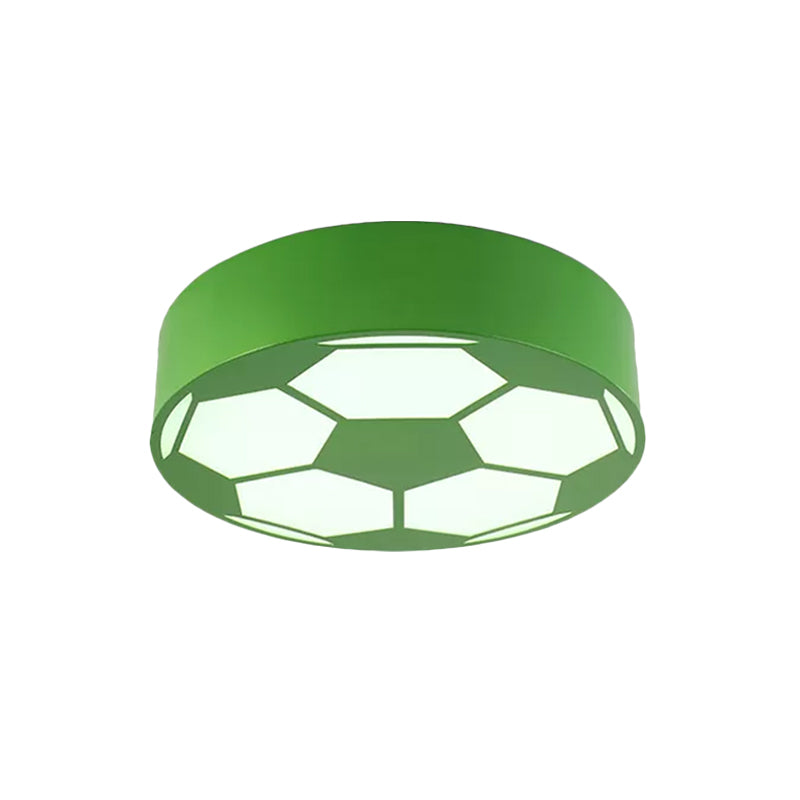 Colorful Football Flushmount Children's LED Ceiling Light with Acrylic Shade