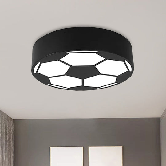 Colorful Football Flushmount Children's LED Ceiling Light with Acrylic Shade