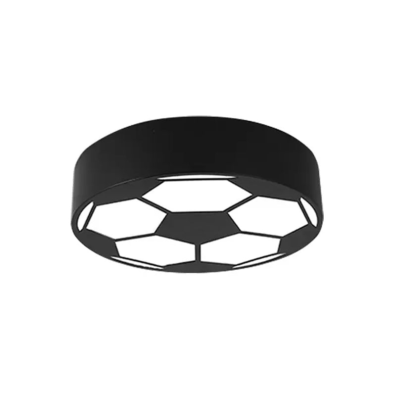 Colorful Football Flushmount Childrens Led Ceiling Light With Acrylic Shade