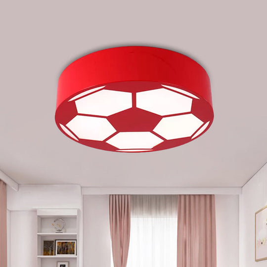 Colorful Football Flushmount Children's LED Ceiling Light with Acrylic Shade