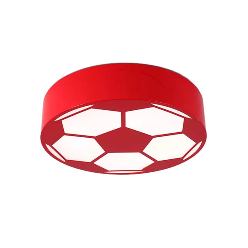 Colorful Football Flushmount Children's LED Ceiling Light with Acrylic Shade