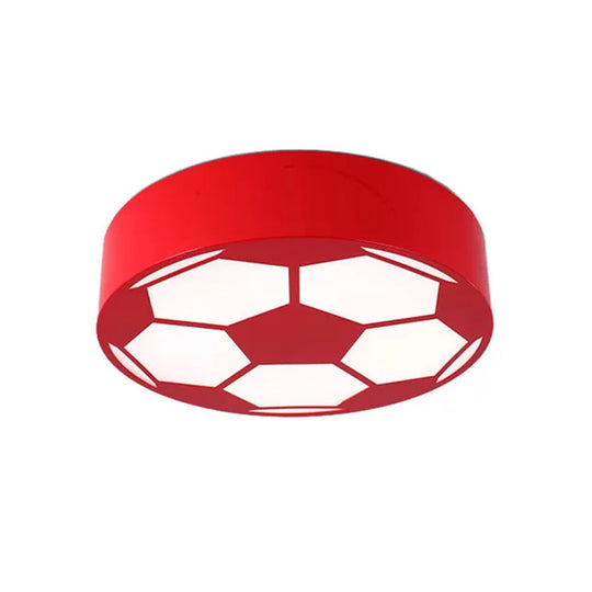 Colorful Football Flushmount Children's LED Ceiling Light with Acrylic Shade