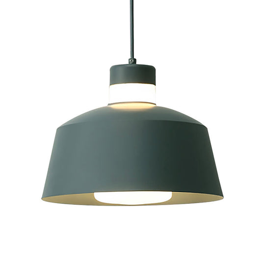 Modern Tapered Pendant Light - Metal 1 Pink/Grey/Yellow Living Room Ceiling
