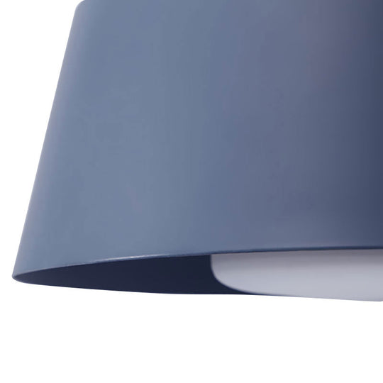 Modern Metal Tapered Pendant Light - 1-Light Pink/Grey/Yellow Hanging Ceiling Light for Living Room