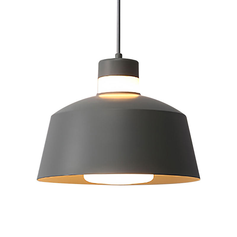 Modern Tapered Pendant Light - Metal 1 Pink/Grey/Yellow Living Room Ceiling