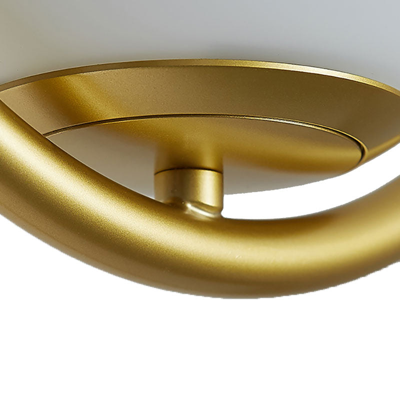 Modern Gold Glass Pendant Light with LED, V-Shaped Rod for Dining Room