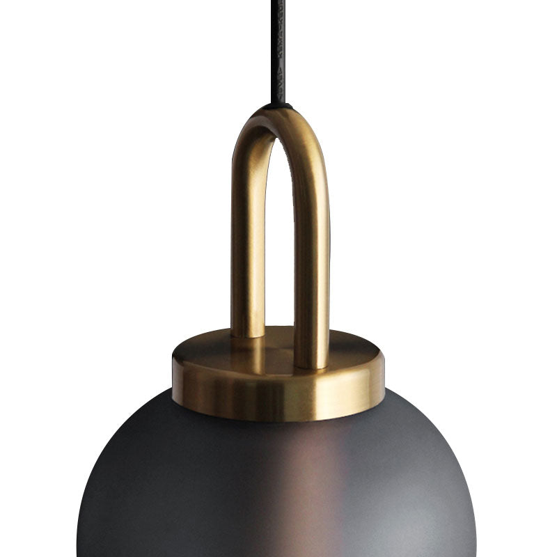 Modern Pendant Light For Dining Room - Clear/Smoky Glass Shade 1 5/6 Wide