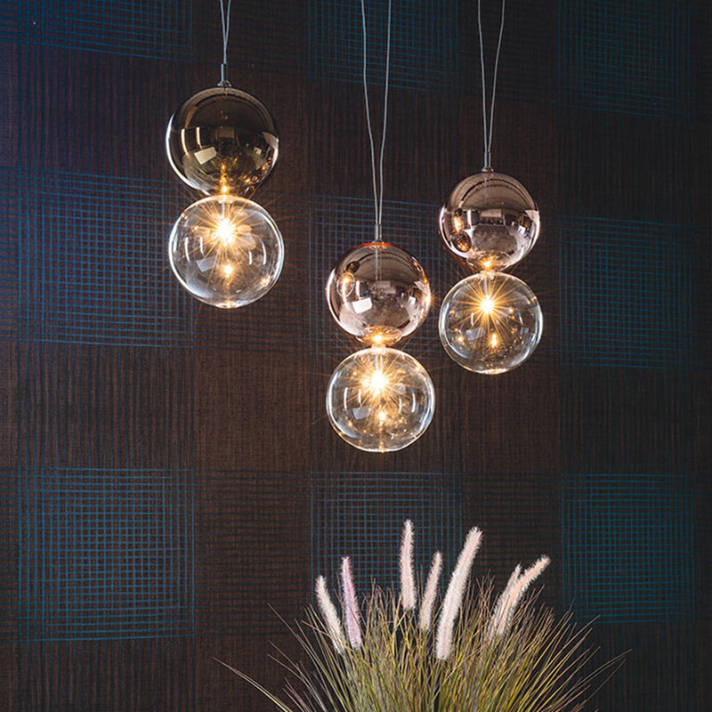 Clear Glass Gourd Pendant Light for Office and Hallway - Simple and Elegant