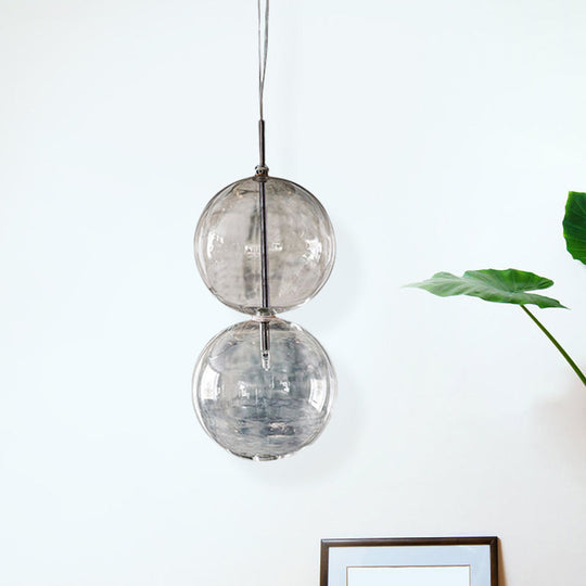Clear Glass Gourd Pendant Light for Office and Hallway - Simple and Elegant
