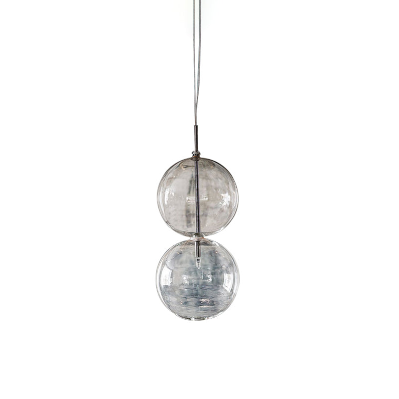 Clear Glass Gourd Pendant Light for Office and Hallway - Simple and Elegant