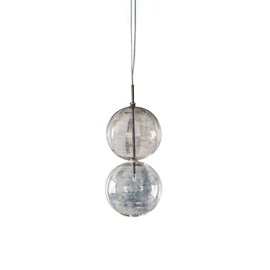 Clear Glass Gourd Pendant Light for Office and Hallway - Simple and Elegant