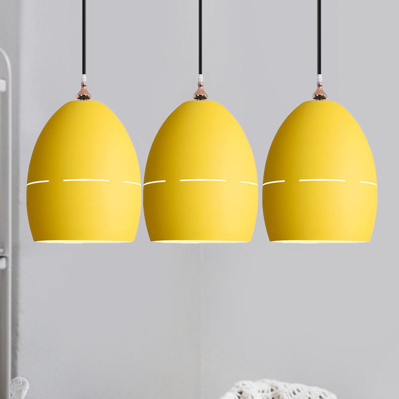 Macaron Loft Metal Oval Suspension Light - Stylish Hanging Light for Dining Room