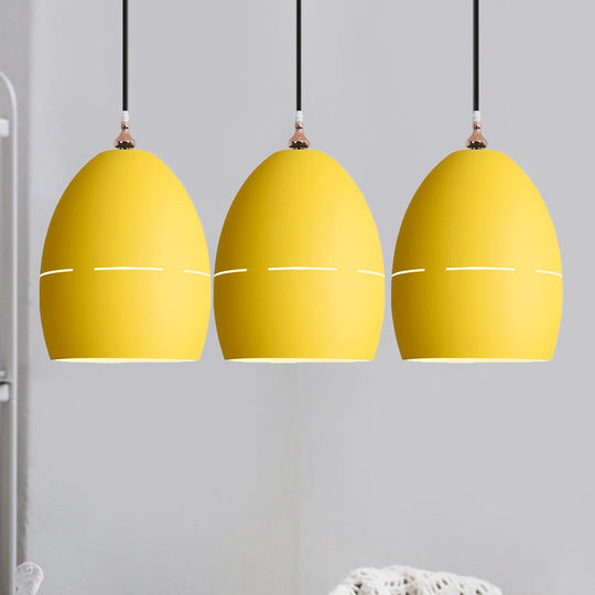 Macaron Loft Metal Oval Suspension Light - Stylish Hanging Light for Dining Room