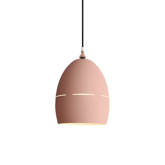 Metal Oval Suspension Light - Macaron Loft Hanging 1 For Dining Room