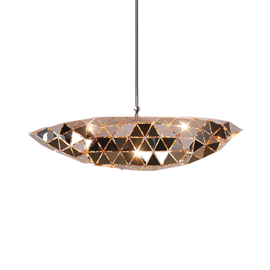 Irregular Polyhedron Pendant Light - Modern Metal Lamp For Dining Table