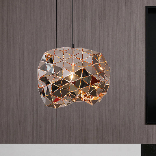 Irregular Polyhedron Pendant Light - Modern Metal Lamp For Dining Table Gold / 16