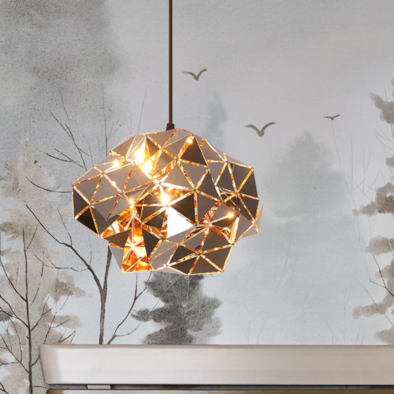 Irregular Polyhedron Pendant Light - Modern Metal Lamp For Dining Table Gold / 8