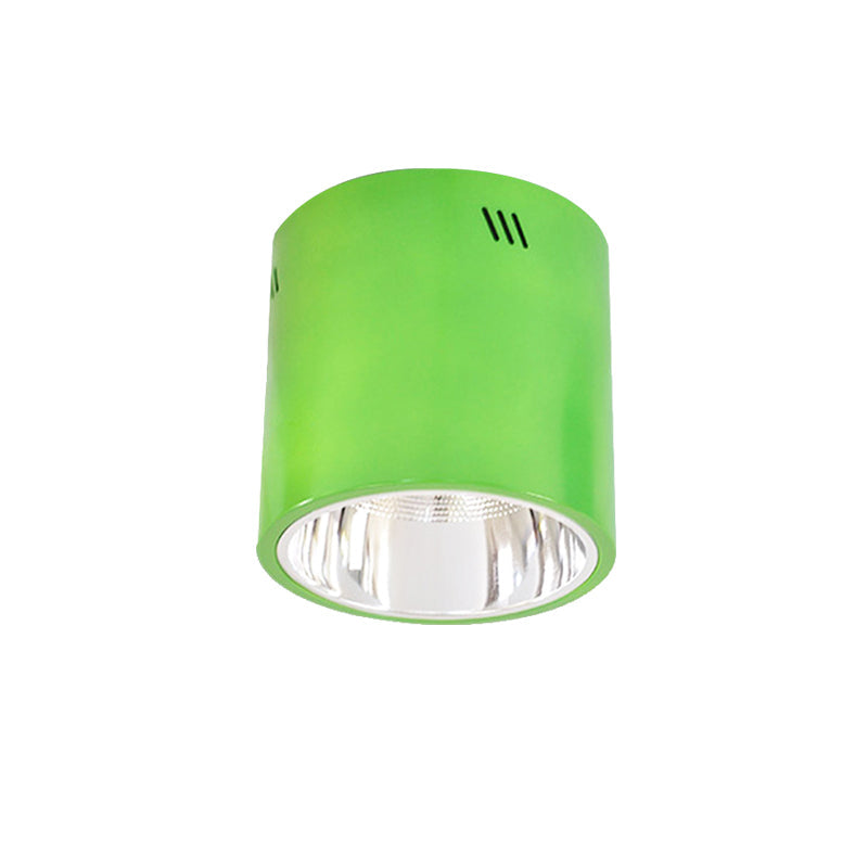 Drum Shaped Ceiling Mount Light - Head Downlight For Commercial Metal Down In Cloth Shops