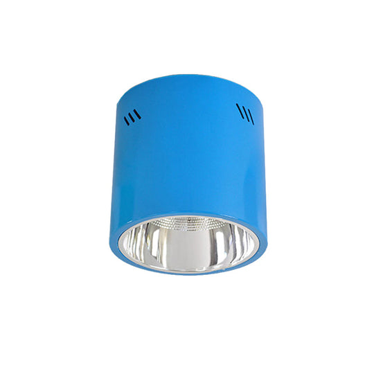 Drum Shaped Ceiling Mount Light - Head Downlight For Commercial Metal Down In Cloth Shops